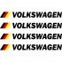 Набір вінілових наклейок на ручки авто - Volkswagen (4 шт.)