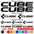 Виниловые наклейки на велосипед - набор Cube v3 (10шт)