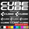 Виниловые наклейки на велосипед - набор Cube v3 (10шт)