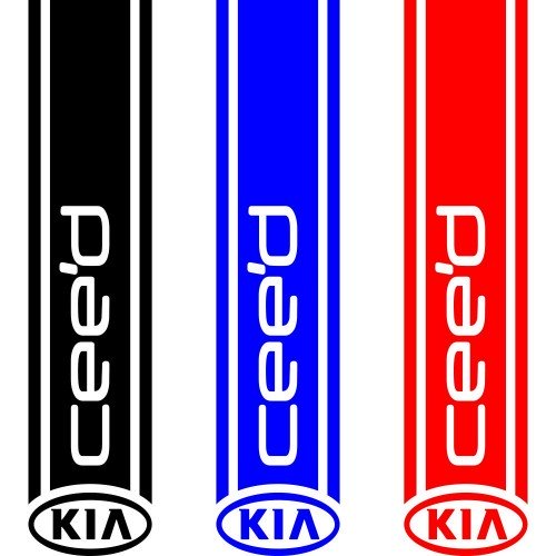 Виниловая наклейка на капот автомобиля - полоса Kia Ceed