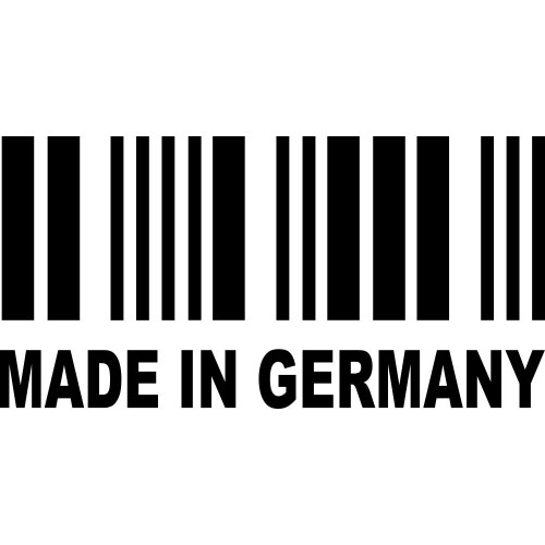 Вінілова наклейка на автомобіль - Made in Germany (Штрихкод)