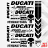 Набір наклейок для мотоцикла, мопеда, скутера у стилі Ducati, 40×30 см Набір наклейок для мотоцикла, мопеда, скутера у стилі Ducati, 40×30 см