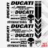 Набір наклейок для мотоцикла, мопеда, скутера у стилі Ducati, 40×30 см