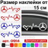 Набір вінілових наклейок на автомобіль - Mercedes-Benz Пульс v2 (2шт.)