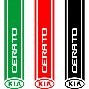 Вінілова наклейка на капот автомобіля - смуга Kia Cerato