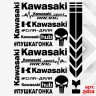 Набір наклейок для мотоцикла, мопеда, скутера у стилі Kawasaki, 40*30 см Набір наклейок для мотоцикла, мопеда, скутера у стилі Kawasaki, 40*30 см