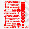 Набір наклейок для мотоцикла, мопеда, скутера у стилі Kawasaki, 40*30 см