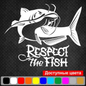Вінілова наклейка на автомобіль - Respect the fish v2