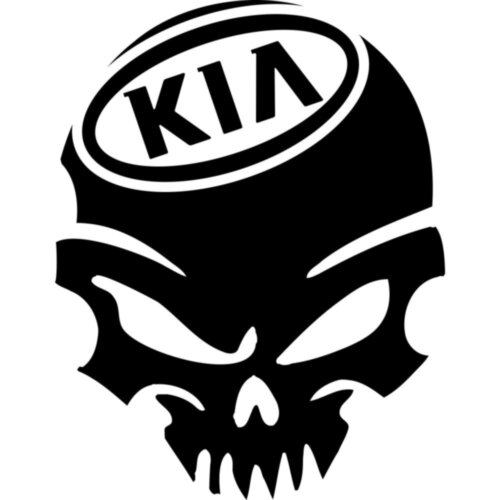 Вінілова наклейка на автомобіль - Череп KIA.