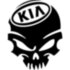 Вінілова наклейка на автомобіль - Череп KIA.