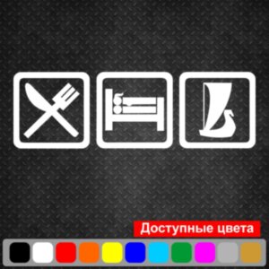 Виниловая наклейка на автомобиль - Eat Sleep ВАЗ v2