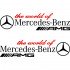 Набор виниловых наклеек на автомобиль - The world of Mercedes-Benz AMG (2шт)
