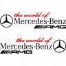 Набор виниловых наклеек на автомобиль - The world of Mercedes-Benz AMG (2шт)