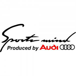 Вінілова наклейка на автомобіль - Sports mind produced by Audi v3