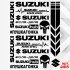 Набір наклейок для мотоцикла, мопеда, скутера у стилі Suzuki, 40*30 см