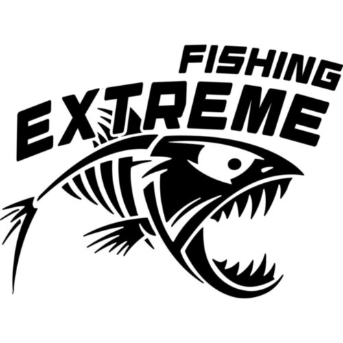 Вінілова наклейка на автомобіль - Fishing extrem | Екстремальна рибалка