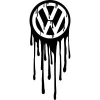 Виниловая наклейка на автомобиль - Volkswagen клякса