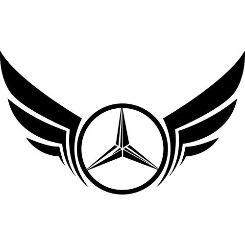 Виниловая наклейка на автомобиль - Крылья Mercedes-Benz v2