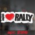 Виниловая наклейка на автомобиль - I love rally