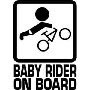 Виниловая наклейка на автомобиль - Baby Rider on Board
