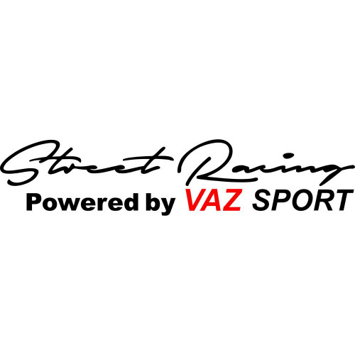 Вінілова наклейка на автомобіль - Street Racing Powered by Vaz Sport