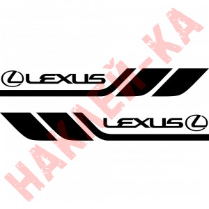 Набір вінілових наклейок на борт автомобіля - Lexus (2 шт)