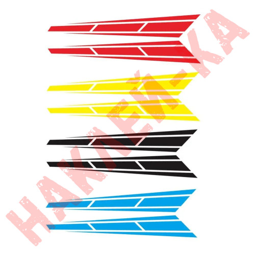 Вінілова наклейка на капот - Спортивні смужки 2 шт.