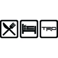 Виниловая наклейка на автомобиль - Eat Sleep Toyota TRD