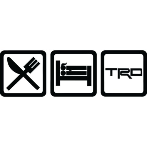 Вінілова наклейка на автомобіль - Eat Sleep Toyota TRD