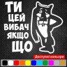 Виниловая наклейка на автомобиль - Ты это извини если чё