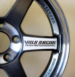 Набір вінілових наклейок на автомобільні диски Volk racing Rays engineering 4 шт.