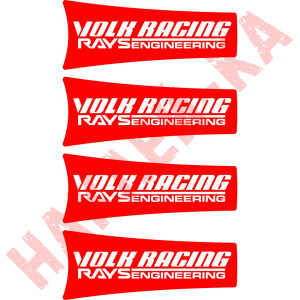 Набір вінілових наклейок на автомобільні диски Volk racing Rays engineering 4 шт.
