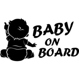 Вінілова наклейка на автомобіль - Baby on Board v5