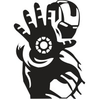 Виниловая наклейка на автомобиль - Железный человек / Iron Man