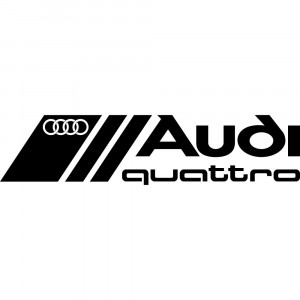 Вінілова наклейка на автомобіль - Audi Quattro