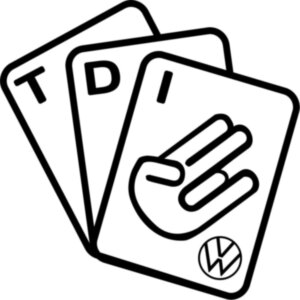 Вінілова наклейка на автомобіль - Карти Volkswagen TDI
