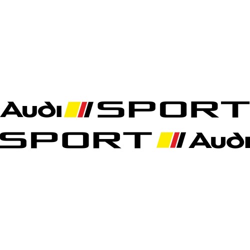 Набор виниловых наклеек на автомобиль - Audi Sport v2 (2 шт.)