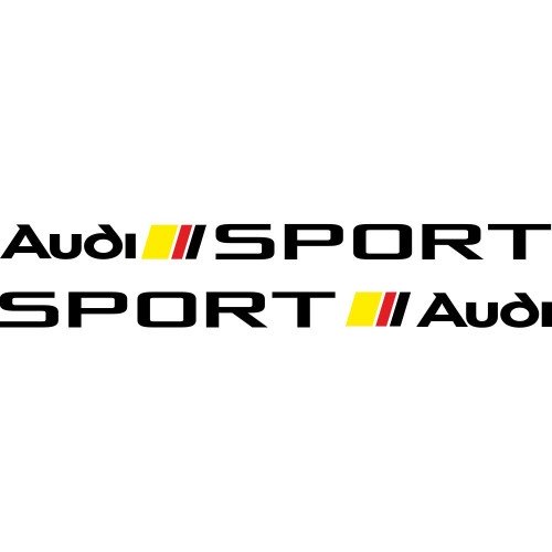 Набор виниловых наклеек на автомобиль - Audi Sport v2 (2 шт.)
