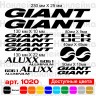 Вінілові наклейки на велосипед - набір Giant OCR ALUXX 6061 Aluminium (14 шт.)