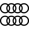 Набір вінілових наклейок на автомобіль - Audi Логотип v2 (2шт.) Набір вінілових наклейок на автомобіль - Audi Логотип v2 (2шт.)