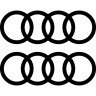 Набір вінілових наклейок на автомобіль - Audi Логотип v2 (2шт.) Набір вінілових наклейок на автомобіль - Audi Логотип v2 (2шт.)