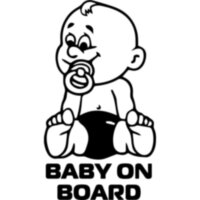 Вінілова наклейка на автомобіль - Baby on Board v7