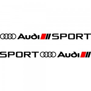 Набір вінілових наклейок на автомобіль - Audi Sport v3 (2 шт.)