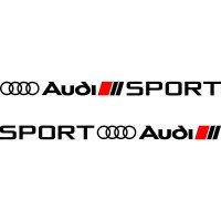 Набір вінілових наклейок на автомобіль - Audi Sport v3 (2 шт.)