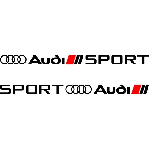 Набір вінілових наклейок на автомобіль - Audi Sport v3 (2 шт.)
