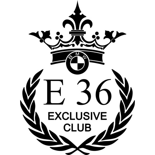 Вінілова наклейка на автомобіль - BMW e36 Exclusive Club