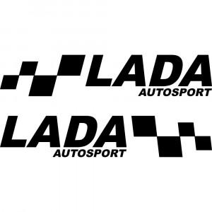 Набір вінілових наклейок на автомобіль - Lada Autosport (2шт)