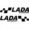 Набір вінілових наклейок на автомобіль - Lada Autosport (2шт) Набір вінілових наклейок на автомобіль - Lada Autosport (2шт)