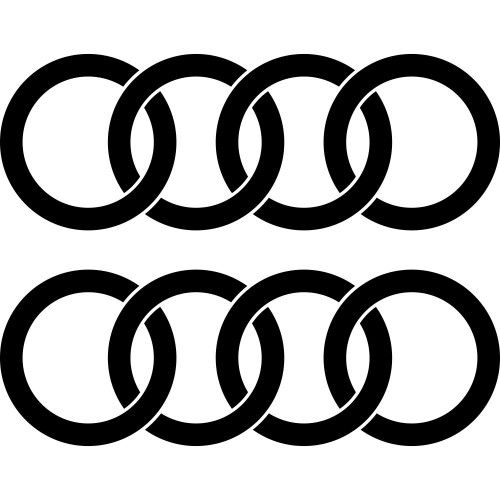 Набір вінілових наклейок на автомобіль - Audi Логотип v3 (2шт.)