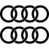 Набір вінілових наклейок на автомобіль - Audi Логотип v3 (2шт.)